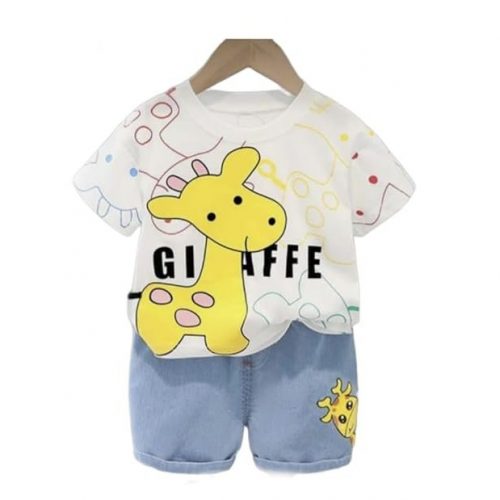 I.T T-shirt and Short Set for Baby Boys & Baby Girls, Printed Half Sleeves Clothing Set for Kids