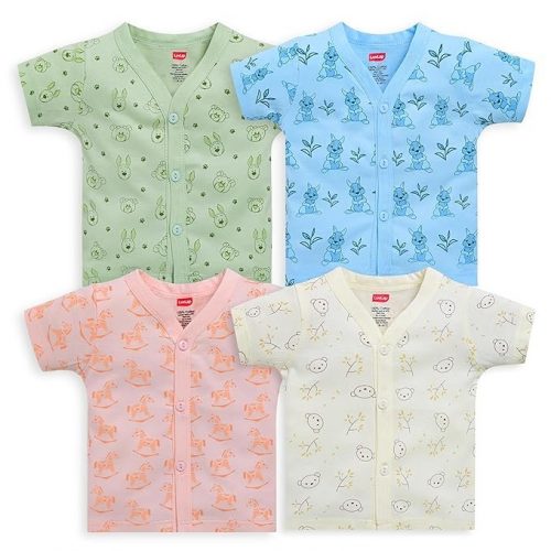 LuvLap Unisex's Printed Cotton Regular Fit H/S Jhabla Shirt