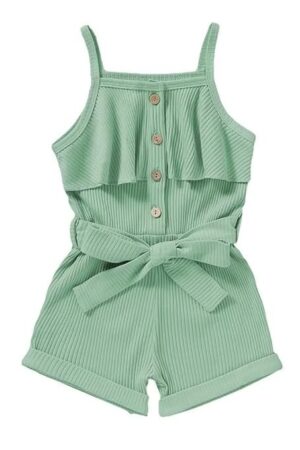 Toddler Girl Clothes Baby Girls Summer Sleeveless Clothing One Piece Halter Romper Jumpsuit 1-5T