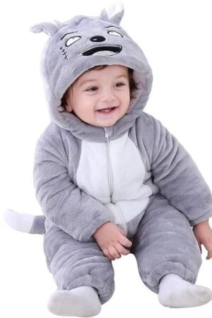 BRANDONN Boy Baby Flannel Jumpsuit Panda Style Cosplay Clothes Bunting Outfits Snowsuit Hooded Romper Outwear