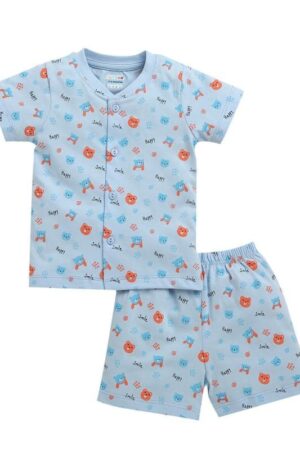BUMZEE Baby Boys Cotton Half Sleeves Jabla & Short Set