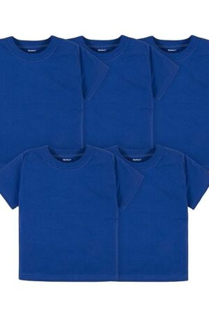 Gerber Baby Toddler 5-Pack Solid Short Sleeve T-Shirts Jersey
