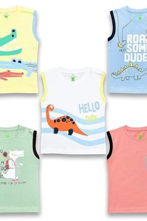 YUV Baby Boy's & Baby Girl's T-Shirt (Set of 5)