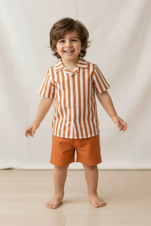 Klingaru Co-ord Set - Orange Stripes